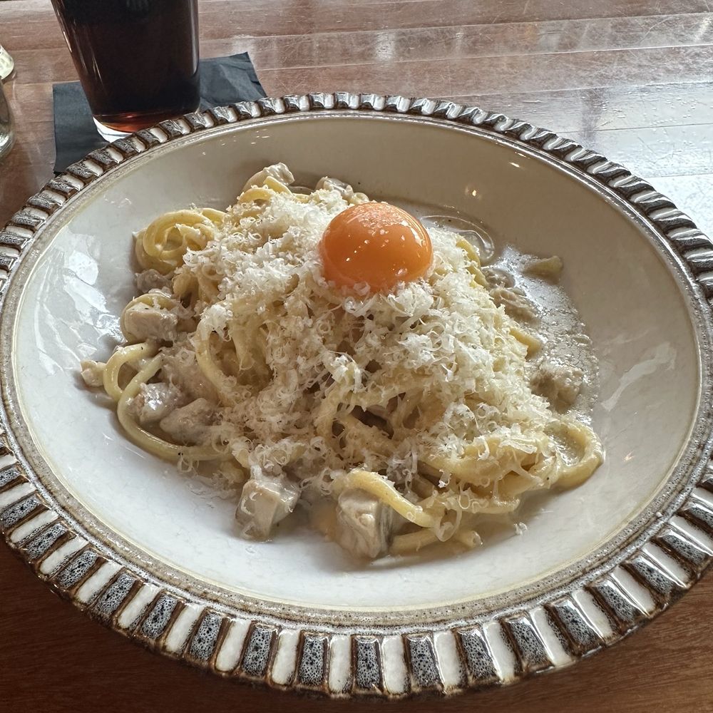 Charcut Roast House - Bucatini Carbonara - Steakhouses Near Me - Calgary, Alberta