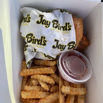 Jay Bird's Chicken - Chicken sandwich with fries ($13.85) - Chicken Shop Near Me - Long Beach, California