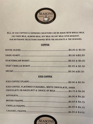 Menu photo 5 Seasons Cafe & Tea House Troy, NY Menu photo 5 Seasons Cafe & Tea House Troy, NY