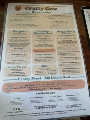 Menu photo 3 Crafty Cow - Burgers & Fried Chicken Oconomowoc, WI