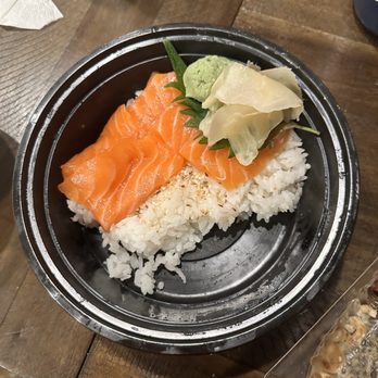 Ayame Sushi - Salmon Donburi (half eaten lol) - Sushi Bars Near Me - Vacaville, California Ayame Sushi - Salmon Donburi (half eaten lol) - Sushi Bars Near Me - Vacaville, California