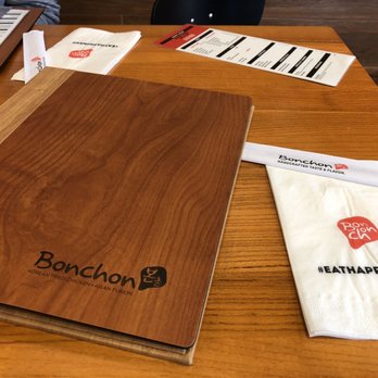 Bonchon Tempe - Menu and table setting. - Chicken Wings Near Me - Tempe, Arizona Bonchon Tempe - Menu and table setting. - Chicken Wings Near Me - Tempe, Arizona