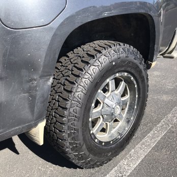 America's Tire - Goodyear Wrangler Ultra Terrain AT's replacement tires after my one year old set couldn't be balanced. - Tires Near Me - Folsom, California America's Tire - Goodyear Wrangler Ultra Terrain AT's replacement tires after my one year old set couldn't be balanced. - Tires Near Me - Folsom, California