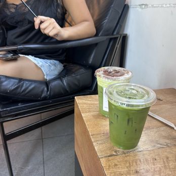 Blk Dot Coffee - Uji Matcha Einspänner Iced Yuzu Mango Matcha - Sandwiches Near Me - Orange, California