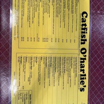 Catfish O'Harlies - Menu 2025 - Seafood Near Me - Decatur, Texas
