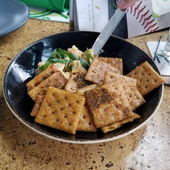 360 Rooftop Bar - Pimento cheese spread with spicy crackers - Lounges Near Me - St. Louis, Missouri 360 Rooftop Bar - Pimento cheese spread with spicy crackers - Lounges Near Me - St. Louis, Missouri