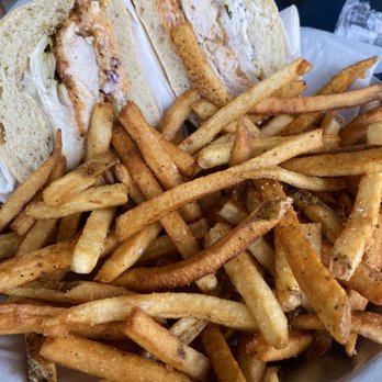 The Bread & Board - Southern Fried Buttermilk Chicken served classic style with fries. - Sandwiches Near Me - Jacksonville, Florida The Bread & Board - Southern Fried Buttermilk Chicken served classic style with fries. - Sandwiches Near Me - Jacksonville, Florida