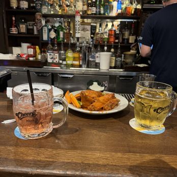 Cheers - Truly, light draft beer and awesome chicken wings.  Great service at the bar. - American Near Me - Boston, Massachusetts