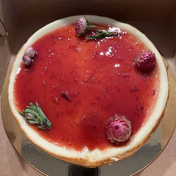 Proof Bakery - Cheesecake with not edible flowers. - Coffee & Tea Near Me - Los Angeles, California Proof Bakery - Cheesecake with not edible flowers. - Coffee & Tea Near Me - Los Angeles, California