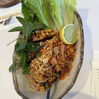 Nok’s Kitchen - Nam Khao (Crispy Rice Salad) - Laotian Near Me - Westminster, California