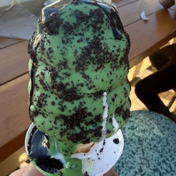 The Win-dow - Mint cookie dipped cone (vanilla soft serve inside) - Burgers Near Me - Santa Barbara, California The Win-dow - Mint cookie dipped cone (vanilla soft serve inside) - Burgers Near Me - Santa Barbara, California