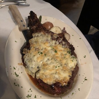 Billy's Tap Room & Grill - Biggest steak my fiancé's ever had. Requested blue cheese to be cooked on top (not on the menu but they happily did it) - Seafood Near Me - Ormond Beach, Florida