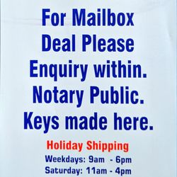 Postal & Packages - This is their flyer