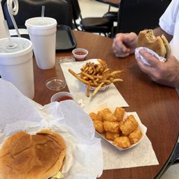 Burgers, tots, & fries!