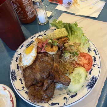 Pho Anh Trang Restaurant - Pork Chop and Charbroiled Meatball with Steam Rice Plate - Vietnamese Near Me - Grand Rapids, Michigan