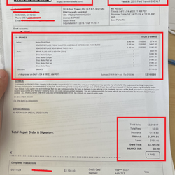 Meineke Car Care Center - (SCAM) $2100 Invoice