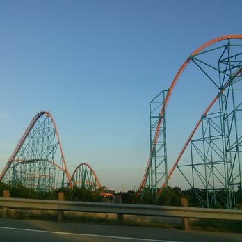 Titan - Lift hill, first drop and turnaround! Biggest coaster in Texas. - Amusement Parks Near Me - Arlington, Texas Titan - Lift hill, first drop and turnaround! Biggest coaster in Texas. - Amusement Parks Near Me - Arlington, Texas