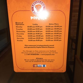 Popeyes Louisiana Kitchen - Hours - Fast Food Near Me - Troy, New York Popeyes Louisiana Kitchen - Hours - Fast Food Near Me - Troy, New York