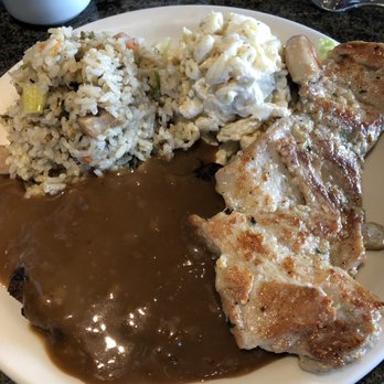 Liliha Bakery - Chicken & burger combo w/macaroni salad & fried rice - Bakeries Near Me - Honolulu, Hawaii