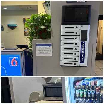 Motel 6 - Phone charging station and community microwave at the lobby - Hotels Near Me - Inglewood, California Motel 6 - Phone charging station and community microwave at the lobby - Hotels Near Me - Inglewood, California