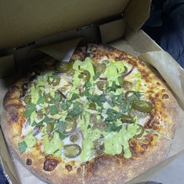 ZJalapeno (Small). Great flavor with a nice touch of heat from the jalapeños but the avocado crema levels it out. ZJalapeno (Small). Great flavor with a nice touch of heat from the jalapeños but the avocado crema levels it out.