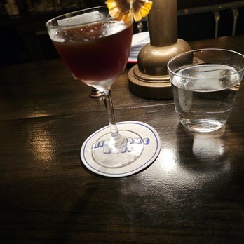 Midnight Blue - Roasted Corn and Hoji Manhattan- Sato Shiki Single Grain, Nixta, Averna, kokuto, and bitters. $24. Tasty interesting drink - Cocktail Bars Near Me - New York, New York Midnight Blue - Roasted Corn and Hoji Manhattan- Sato Shiki Single Grain, Nixta, Averna, kokuto, and bitters. $24. Tasty interesting drink - Cocktail Bars Near Me - New York, New York
