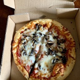 Personal mushroom pizza Personal mushroom pizza