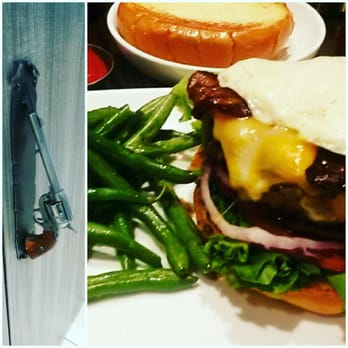 Williston Brewing Company - Bathroom door handle left. My farm burger on the right. - Steakhouses Near Me - Williston, North Dakota Williston Brewing Company - Bathroom door handle left. My farm burger on the right. - Steakhouses Near Me - Williston, North Dakota