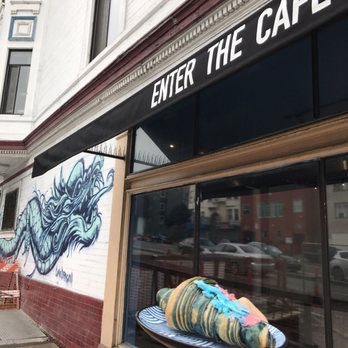Enter The Cafe - Owner said someone tagged their shop with a dragon. Then their baker made a croissant inspired by it. Couldn't resist the visual comparison. - Coffee & Tea Near Me - San Francisco, California Enter The Cafe - Owner said someone tagged their shop with a dragon. Then their baker made a croissant inspired by it. Couldn't resist the visual comparison. - Coffee & Tea Near Me - San Francisco, California