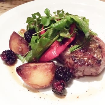 Nopa - Pork chop w peppers blackberries potatoes n local greens. - New American Near Me - San Francisco, California Nopa - Pork chop w peppers blackberries potatoes n local greens. - New American Near Me - San Francisco, California