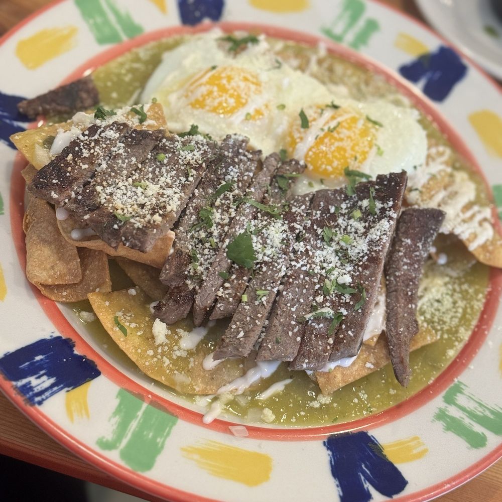 El Guanaco - Chilaquiles with Two Eggs and Steak - Mexican Near Me - Oakland Park, Florida El Guanaco - Chilaquiles with Two Eggs and Steak - Mexican Near Me - Oakland Park, Florida