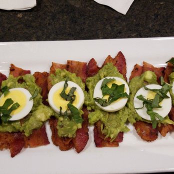 Postcards American Bistro - Avocado mash toast with bacon instead of toast. I made a special request and WOW, did they deliver  delicious! - New American Near Me - San Diego, California