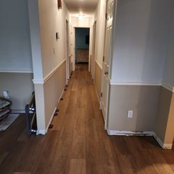 Hallway - AFTER (baseboards not installed yet)