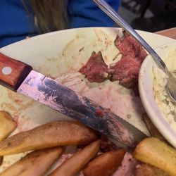 RAW STEAK FOR DINNER.