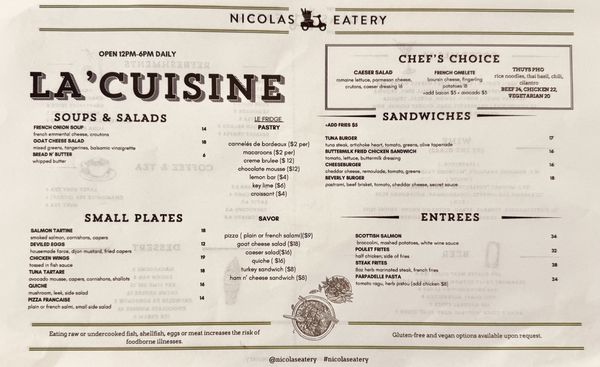 Menu photo 8 Nicolas Eatery Los Angeles, CA