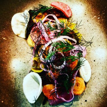 Emmer & Rye - Perhaps the prettiest beef composition I have ever seen - Tapas/Small Plates Near Me - Austin, Texas