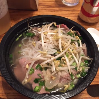 Pho 20 - Pho with rare steak and well-done flank. Check out the sweet delivery bowl. - Vietnamese Near Me - Philadelphia, Pennsylvania Pho 20 - Pho with rare steak and well-done flank. Check out the sweet delivery bowl. - Vietnamese Near Me - Philadelphia, Pennsylvania