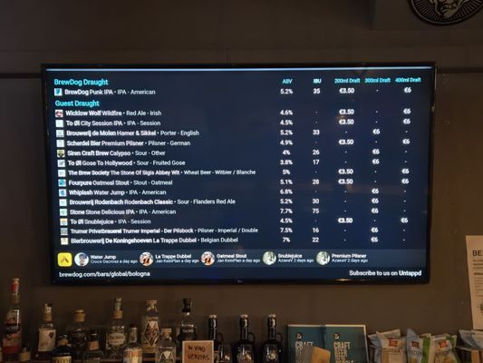 Menu photo 1 BrewDog Bologna, BO
