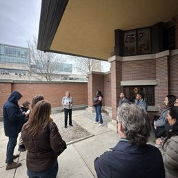 The tour begins outside the gift shop