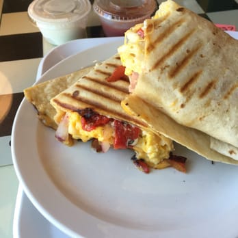 Mama D's Coffee - Wales - Breakfast burrito. You can make it however you want. I got egg , ham , onion and roasted red pepper . - Cafes Near Me - Wales, Wisconsin Mama D's Coffee - Wales - Breakfast burrito. You can make it however you want. I got egg , ham , onion and roasted red pepper . - Cafes Near Me - Wales, Wisconsin
