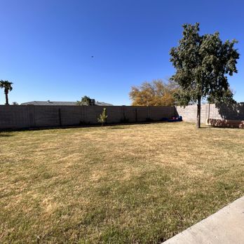 Valentine Landscaping -  backyard with a fenced in area - Landscaping Near Me