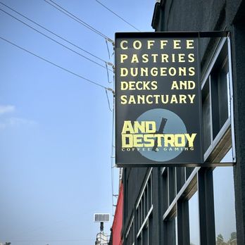 And Destroy Coffee & Gaming - Providing a safe space for all your coffee and gaming needs. - Coffee & Tea Near Me - Los Angeles, California And Destroy Coffee & Gaming - Providing a safe space for all your coffee and gaming needs. - Coffee & Tea Near Me - Los Angeles, California