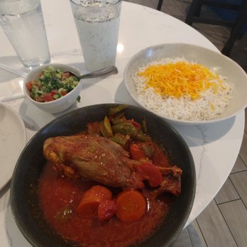 Maydoon - Lamb shank, basmati rice, shirazi salad, doogh - Persian/Iranian Near Me - Sacramento, California Maydoon - Lamb shank, basmati rice, shirazi salad, doogh - Persian/Iranian Near Me - Sacramento, California
