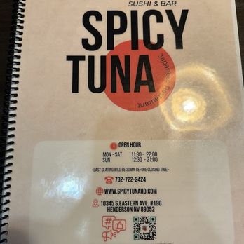 Spicy Tuna - Menu - Sushi Bars Near Me - Henderson, Nevada Spicy Tuna - Menu - Sushi Bars Near Me - Henderson, Nevada