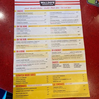 Waldo's Chicken and Beer - Menu - Chicken Shop Near Me - Tulsa, Oklahoma Waldo's Chicken and Beer - Menu - Chicken Shop Near Me - Tulsa, Oklahoma