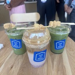 Matcha Mochi Latte Injeolmi Mochi Latte