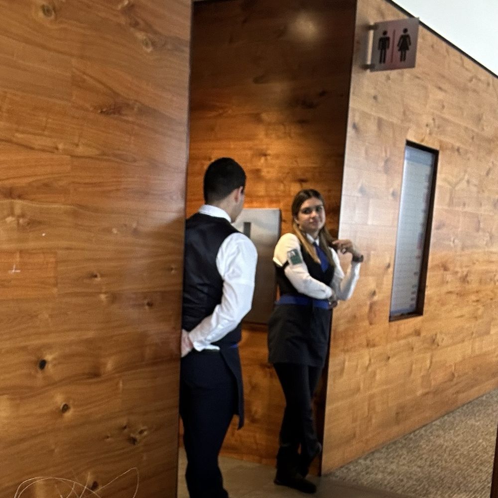 The Centurion Lounge - These two wouldn't move for anyone! So rude. - Airport Lounges Near Me - Miami, Florida The Centurion Lounge - These two wouldn't move for anyone! So rude. - Airport Lounges Near Me - Miami, Florida