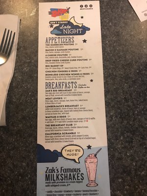 Menu photo 4 Zak's Diner Ottawa, ON Menu photo 4 Zak's Diner Ottawa, ON