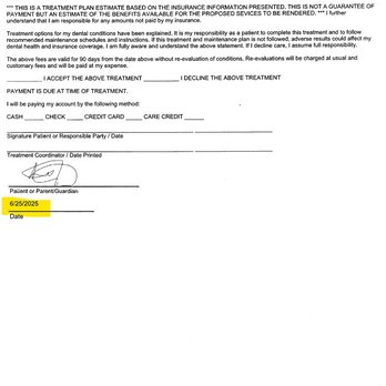 Va Smiles - 06/25/2025 PAPER THEY STAPLED BILL ON BACK DAY OF SERVICE 7/03/2025 NO CHECK ON PAYMENT OR OTHER WAS SIGNED FOR PULLING RECORD THEY SAID - General Dentistry Near Me - Fredericksburg, Virginia Va Smiles - 06/25/2025 PAPER THEY STAPLED BILL ON BACK DAY OF SERVICE 7/03/2025 NO CHECK ON PAYMENT OR OTHER WAS SIGNED FOR PULLING RECORD THEY SAID - General Dentistry Near Me - Fredericksburg, Virginia