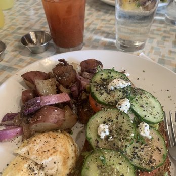 Aurora - Bloody Mary and avocado toast. - Coffee & Tea Near Me - Oklahoma City, Oklahoma